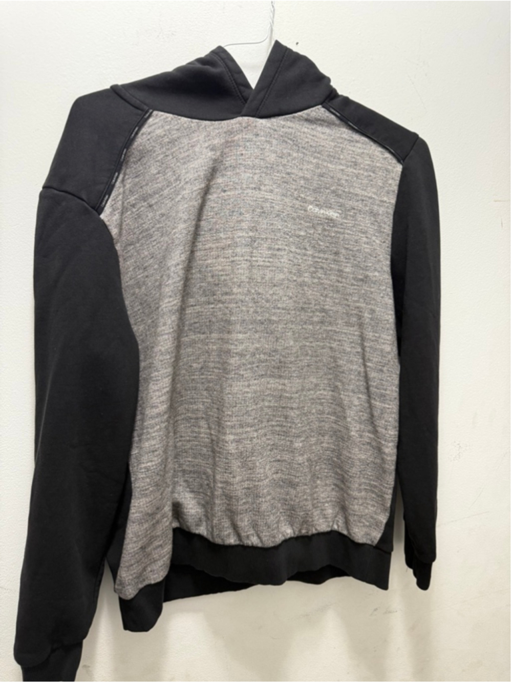 Women's Calvin Klein Black & Gray Hoodie Sweatshirt Size L